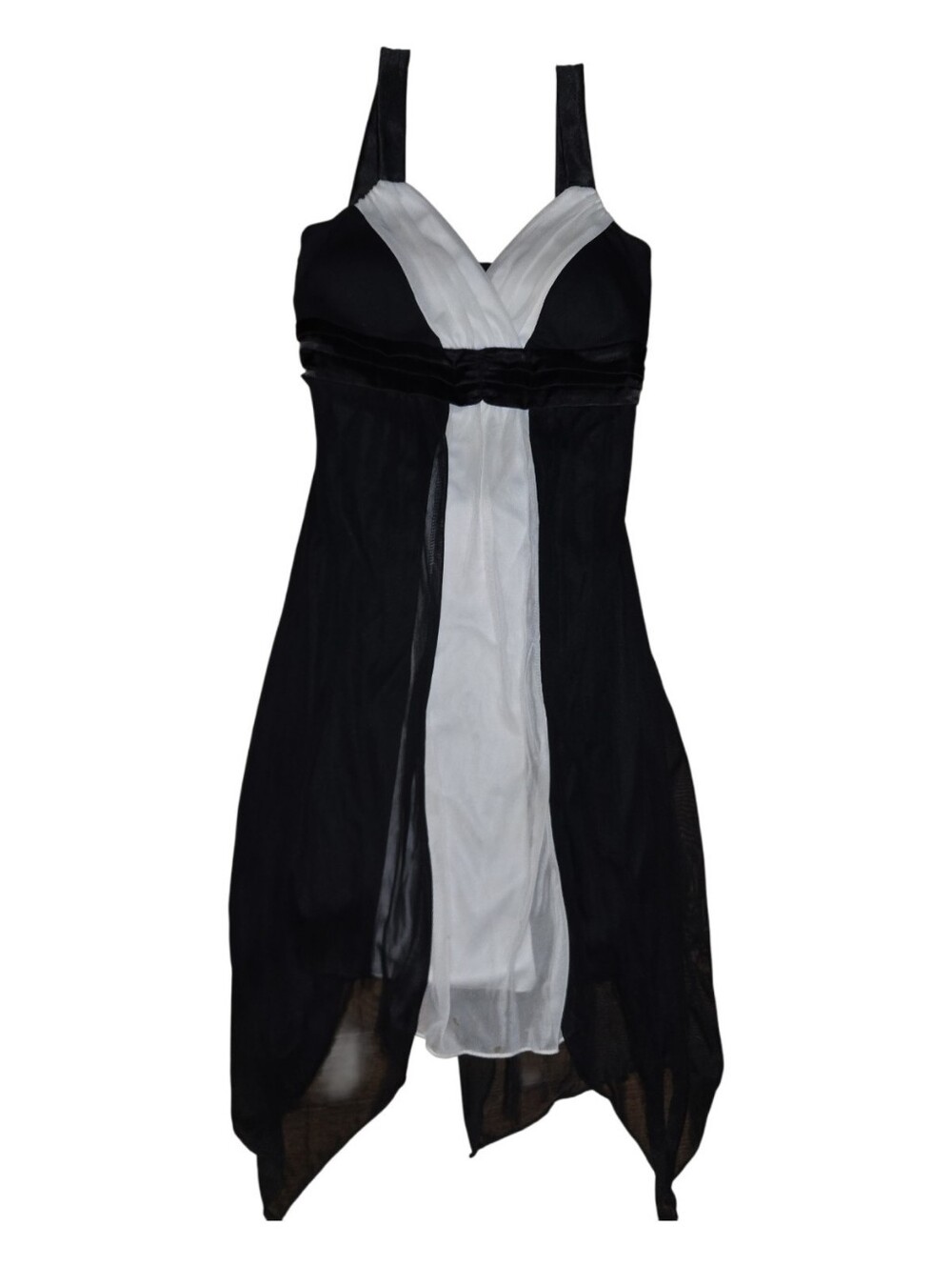 Y2k Taboo Black and White Contrast Dress Size L